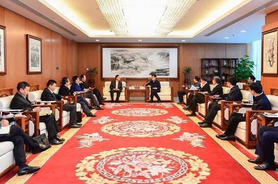 舒印彪鄧建玲會見中國能建董事長汪建平、總經理丁焰章