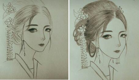 二月二，電力作家坐家“戰疫”新作——觀美姬素描遙寄故鄉九妹