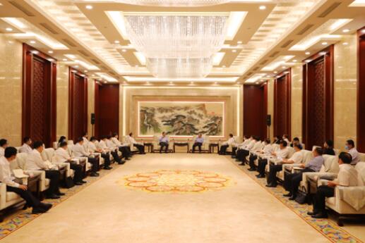 國家電網公司毛偉明、辛保安與山東省委書記劉家義、代省長李干杰會談