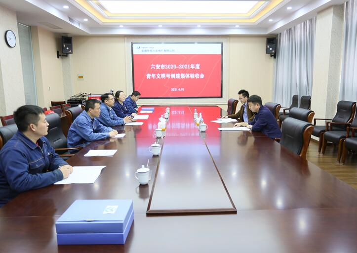 六安團市委到華電六安公司驗收青年文明號創建工作