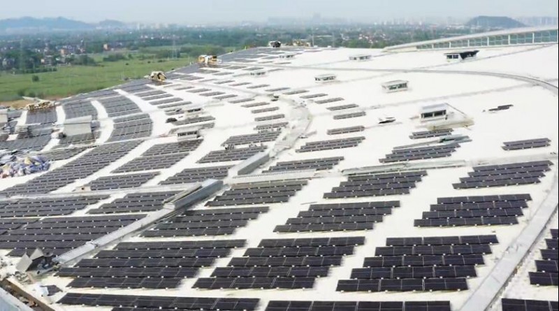 并網發電倒計時！杭州西站光伏項目組件已鋪設完畢