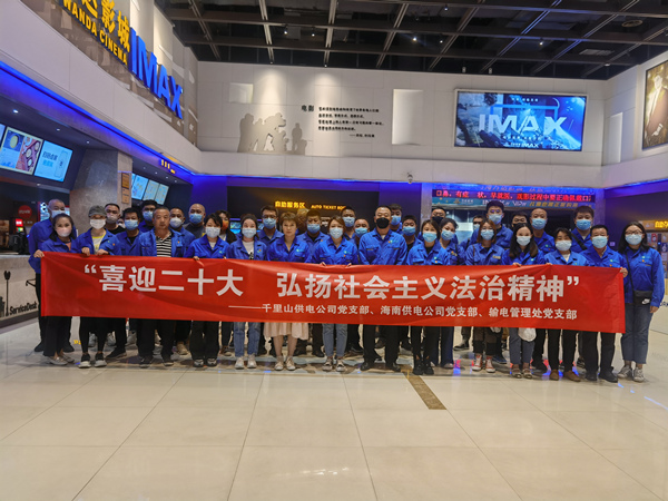 烏海供電公司多家黨支部聯合開展“喜迎二十大，弘揚社會主義法治精神”主題觀影活動