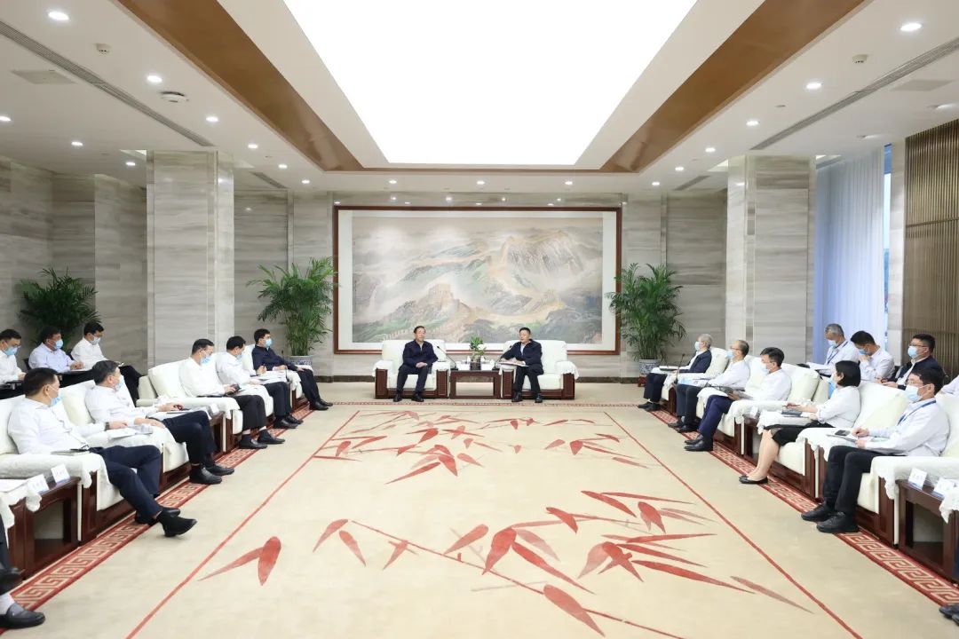 國家電網公司董事長、黨組書辛保安與東方電氣集團董事長俞培根、總經理徐鵬會談