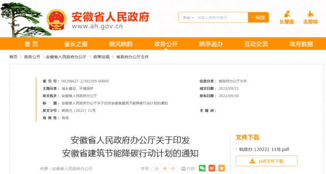安徽：到2025年，全省新建公共建筑、廠房屋頂光伏覆蓋率達到50%