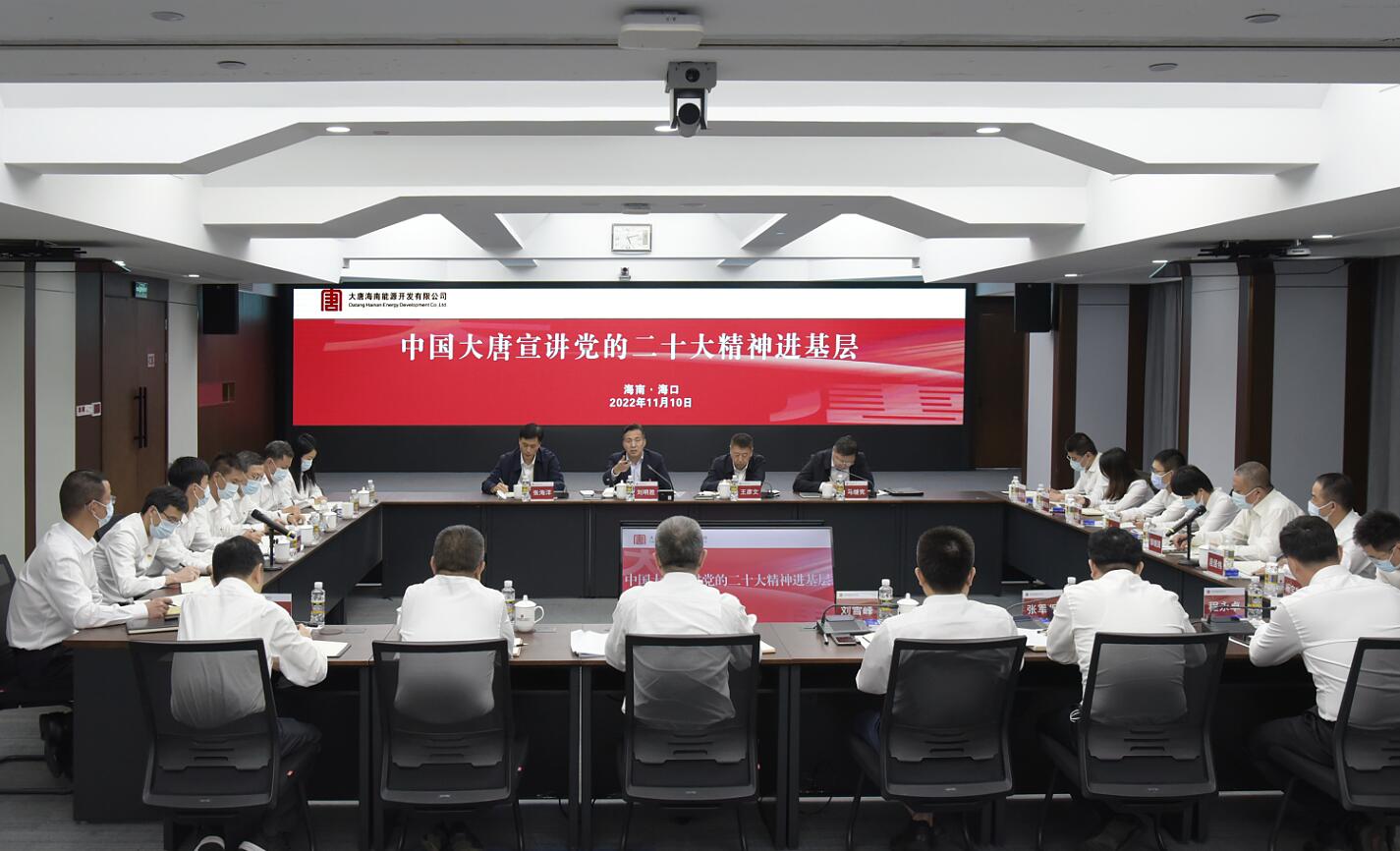 劉明勝到大唐海南公司宣講黨的二十大精神并調研指導高質量發展工作