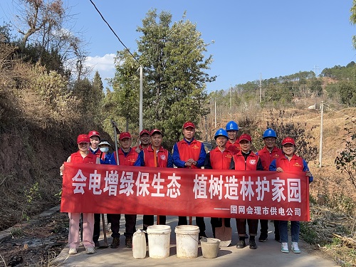 國網會理市供電公司開展“會電增綠保生態 植樹造林護家園”活動