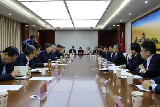 中國電建黨委副書記、總經理王斌與酒泉市主要領導會談