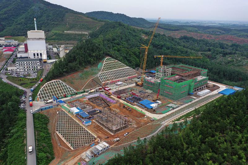 安徽池州市生活垃圾焚燒發電項目二期工程建設正在穩步推進