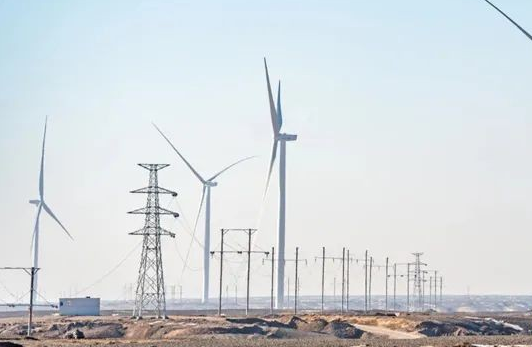 甘肅電投酒匯公司高臺鹽池灘風電項目全容量并網發電