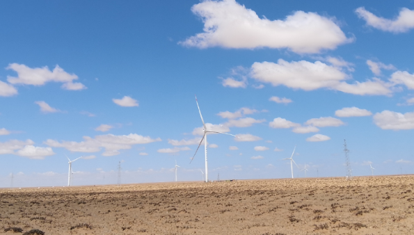 蒙電綜能甘其毛都鎮100MW風電項目全容量并網發電