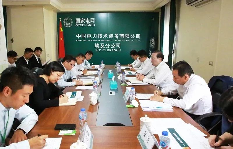 辛保安調研國網駐非辦、中電裝備埃及分公司