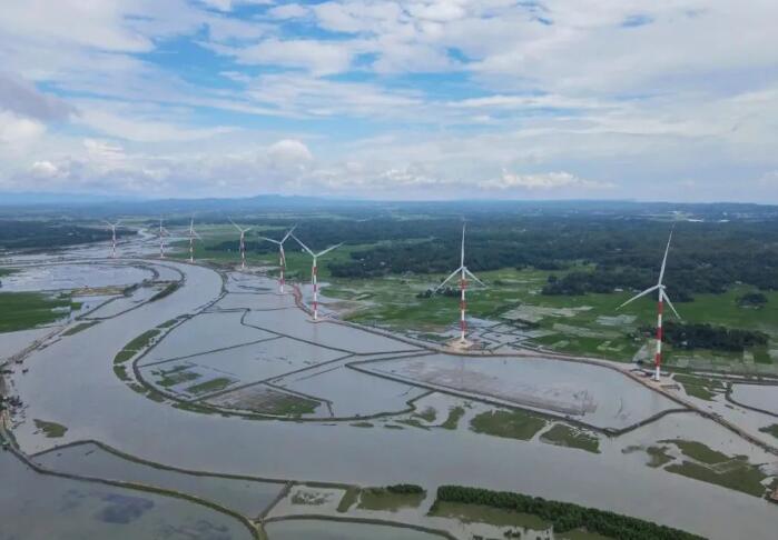 國家電投投資承建的孟加拉國首個集中式風電項目并網發電
