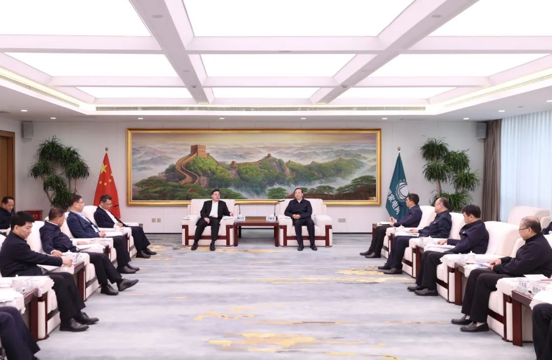 國家電網公司董事長辛保安與甘肅省委書記胡昌升、省長任振鶴會談
