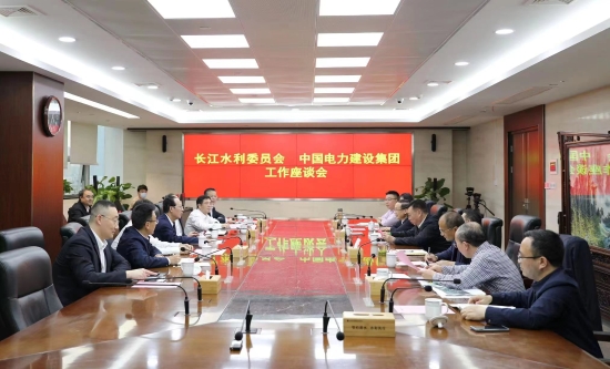 中國電建黨委書記、董事長丁焰章與長江水利委員會黨組書記、主任劉冬順會談