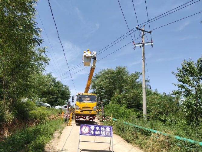 國網洛南縣供電公司“帶電作業”保障“三夏”供電