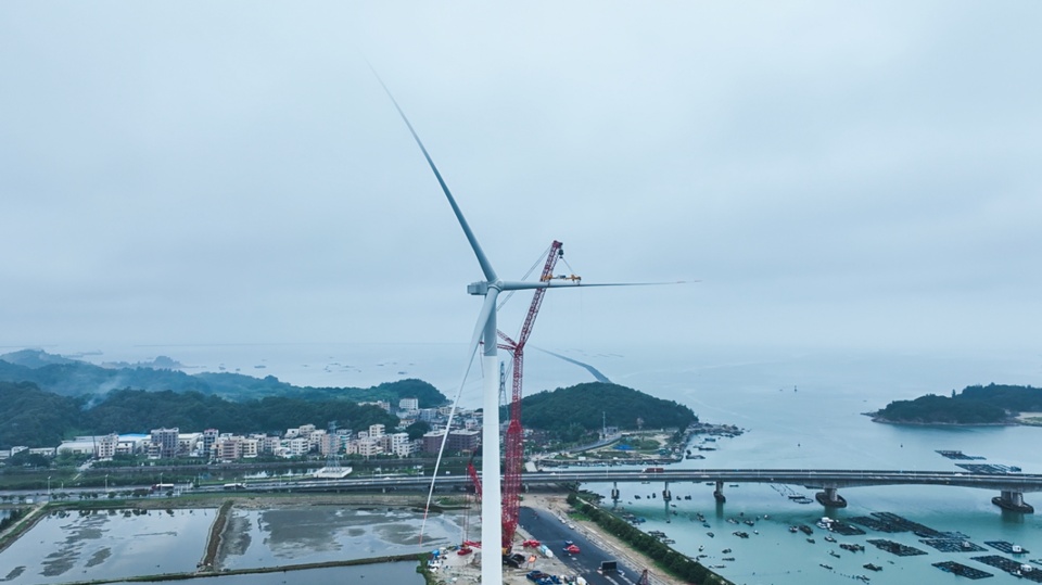 全球最大功率海上風電機組，每轉一圈可產生38度電