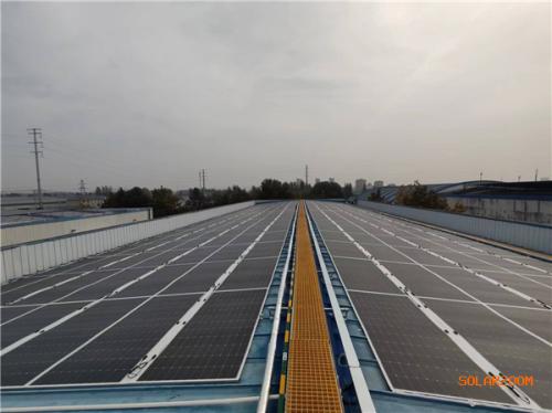徐州國投集團國纖公司遠大玻纖910kW分布式光伏發電項目成功并網發電